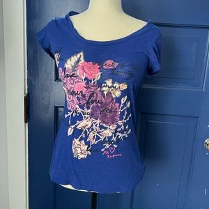 Blue Floral Express Top